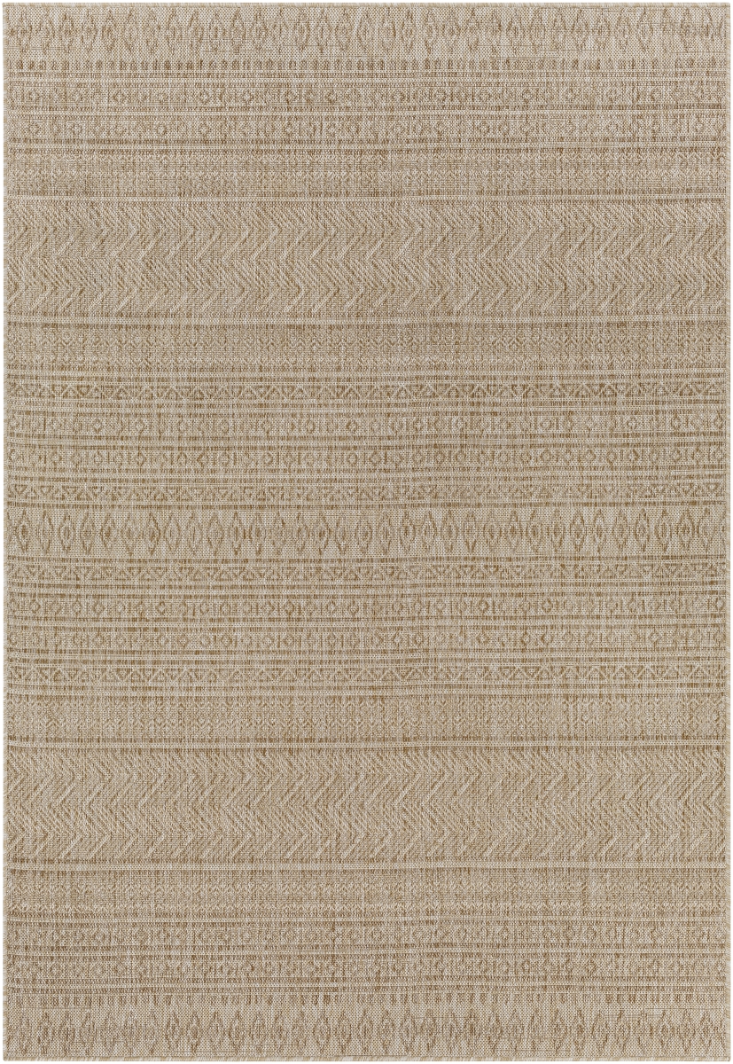 EAG2411-67RD 79 x 79 in. Eagean Khaki Outdoor Round Rug, Multi Color