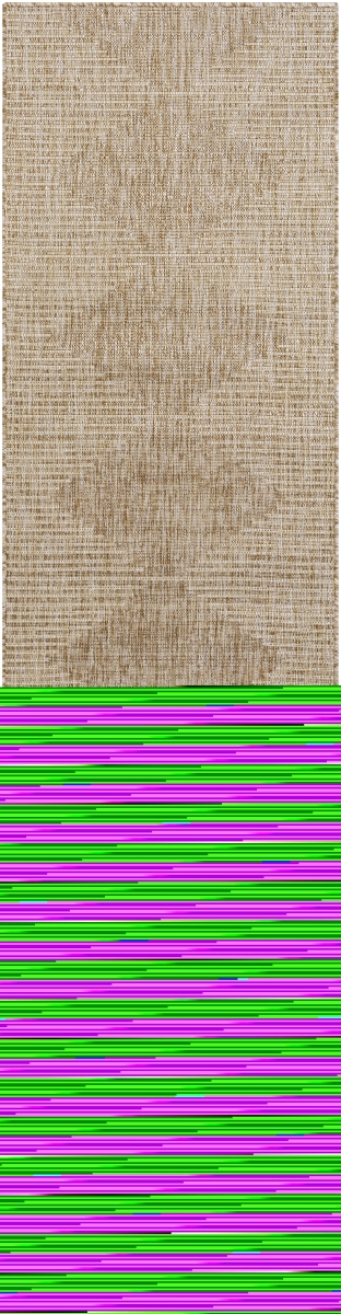 EAG2416-2712 2 ft. 7 in. x 12 ft. Eagean Global Machine Woven Runner Rug - Light Beige, Light Brown, Cream & Brown