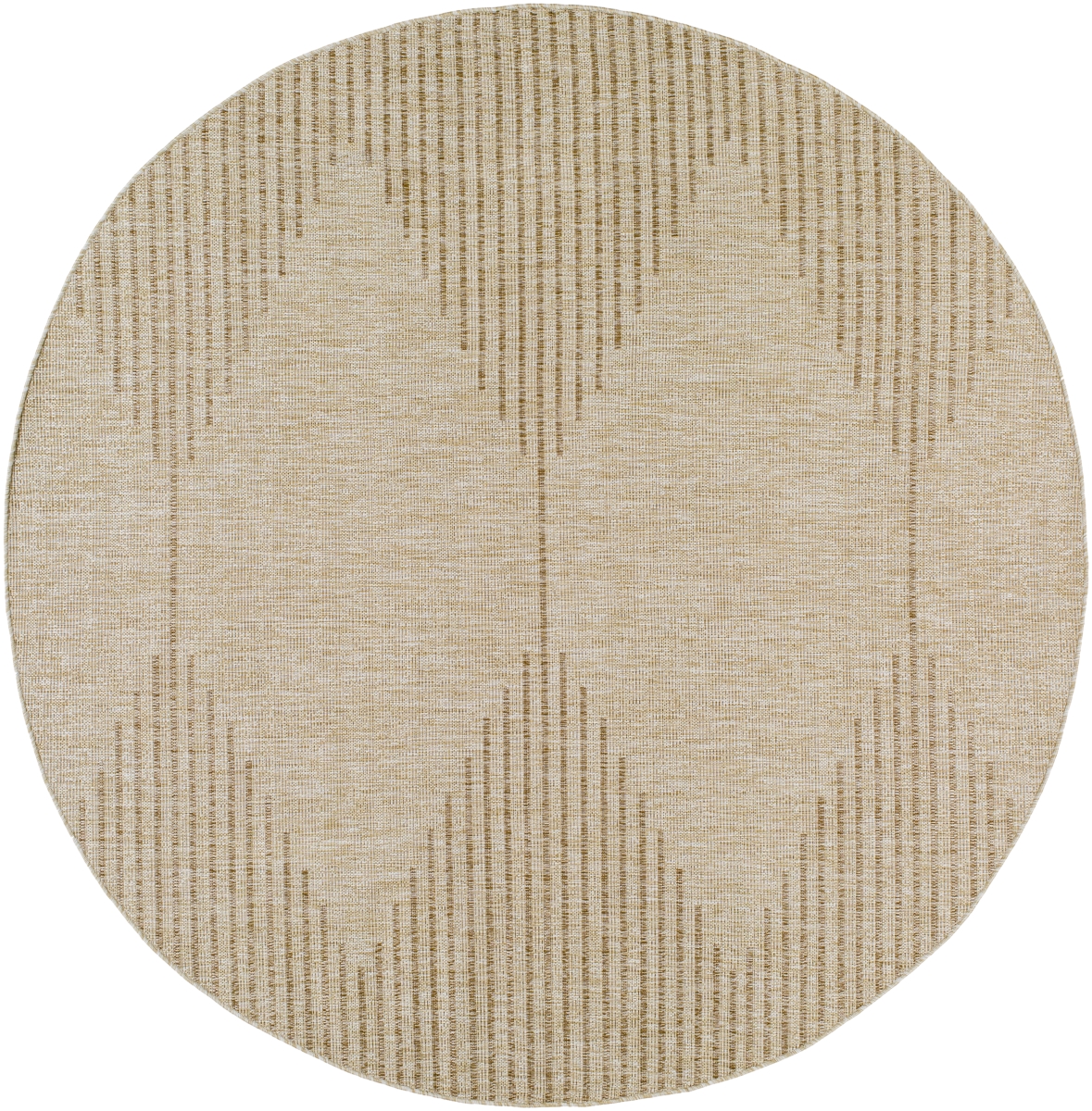 EAG2419-710RD 7 ft. 10 in. Eagean EAG-2419 Machine Woven Round Rug, Multi Color