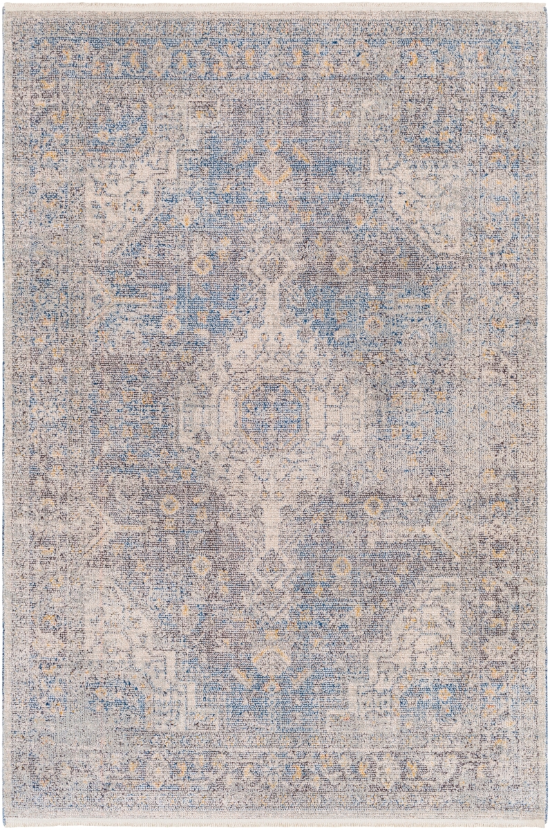 SUB2319-679 6 ft. 7 in. x 9 ft. Subtle Rectangle Area Rug, Dark Blue