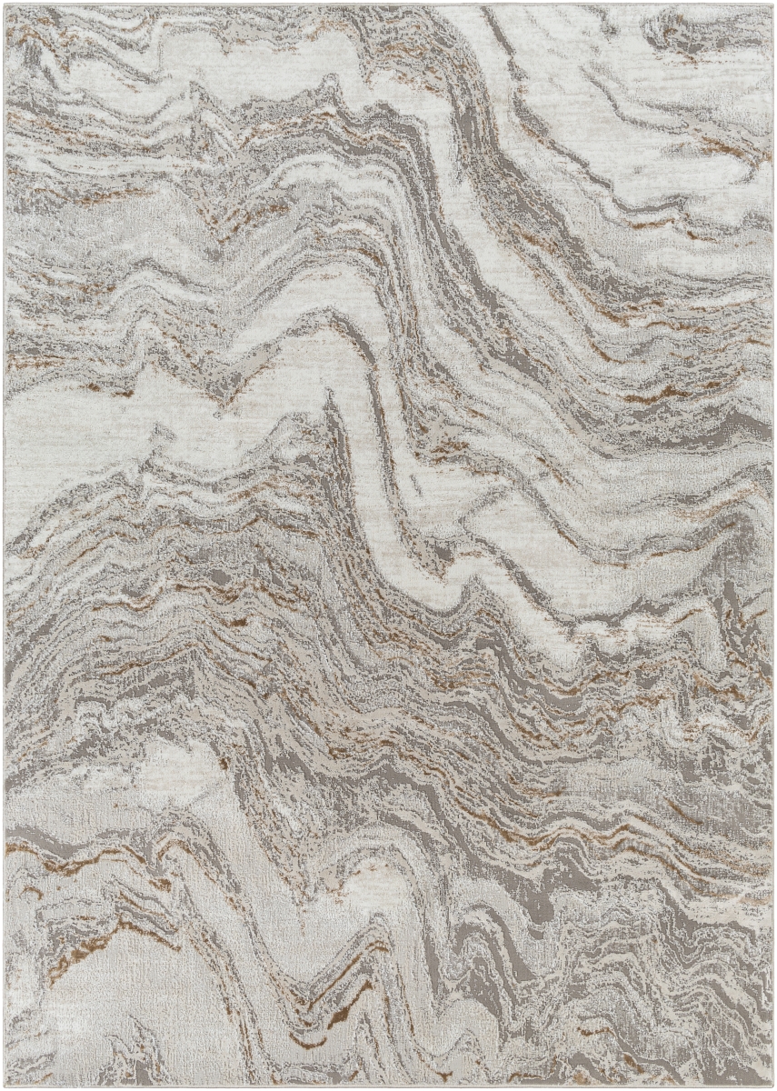 ALG2304-679 6 ft. 7 in. x 9 ft. Allegro Rectangle Area Rug, Light Gray