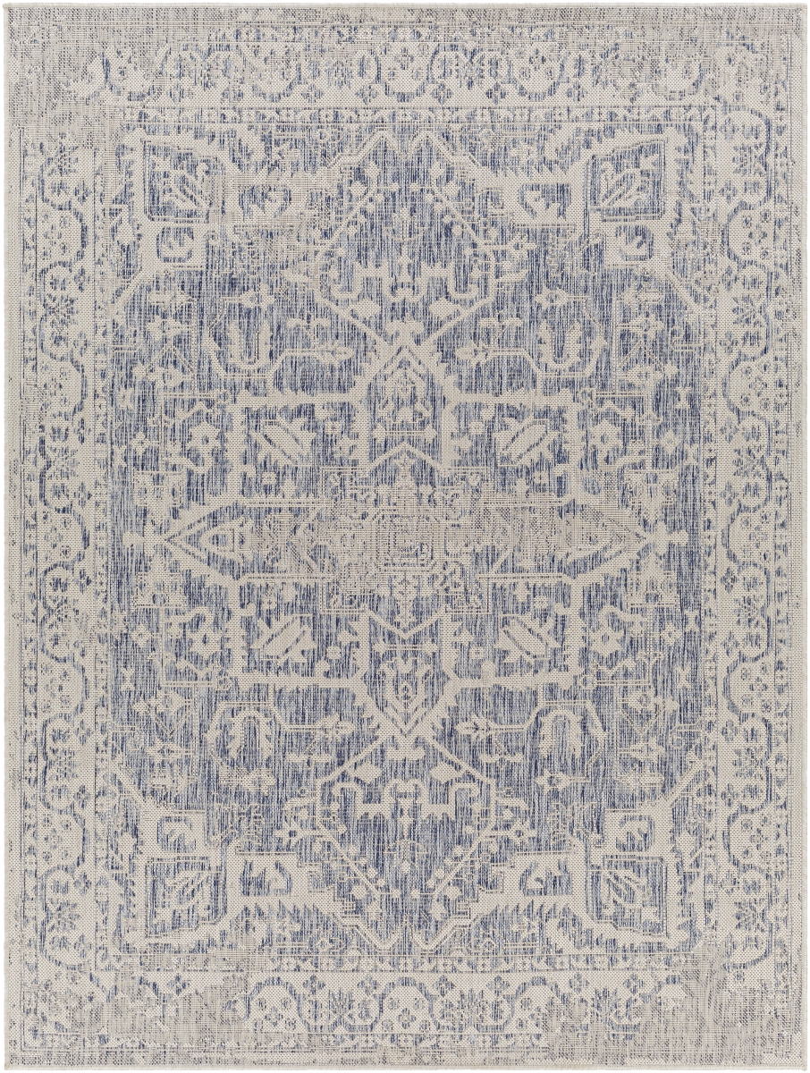 Picture of Livabliss TRG2348-679 6 ft. 7 in. x 9 ft. Tuareg Traditional Machine Woven Rectangle Rug&#44; Cream & Dark Blue