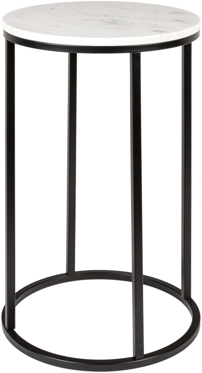 YAA-013 24 x 14 x 14 in. Aryaa YAA-013 Modern End Table - White & Black