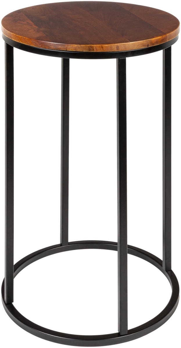 YAA-014 24 x 14 x 14 in. Aryaa YAA-014 Modern End Table - Dark Brown & Black