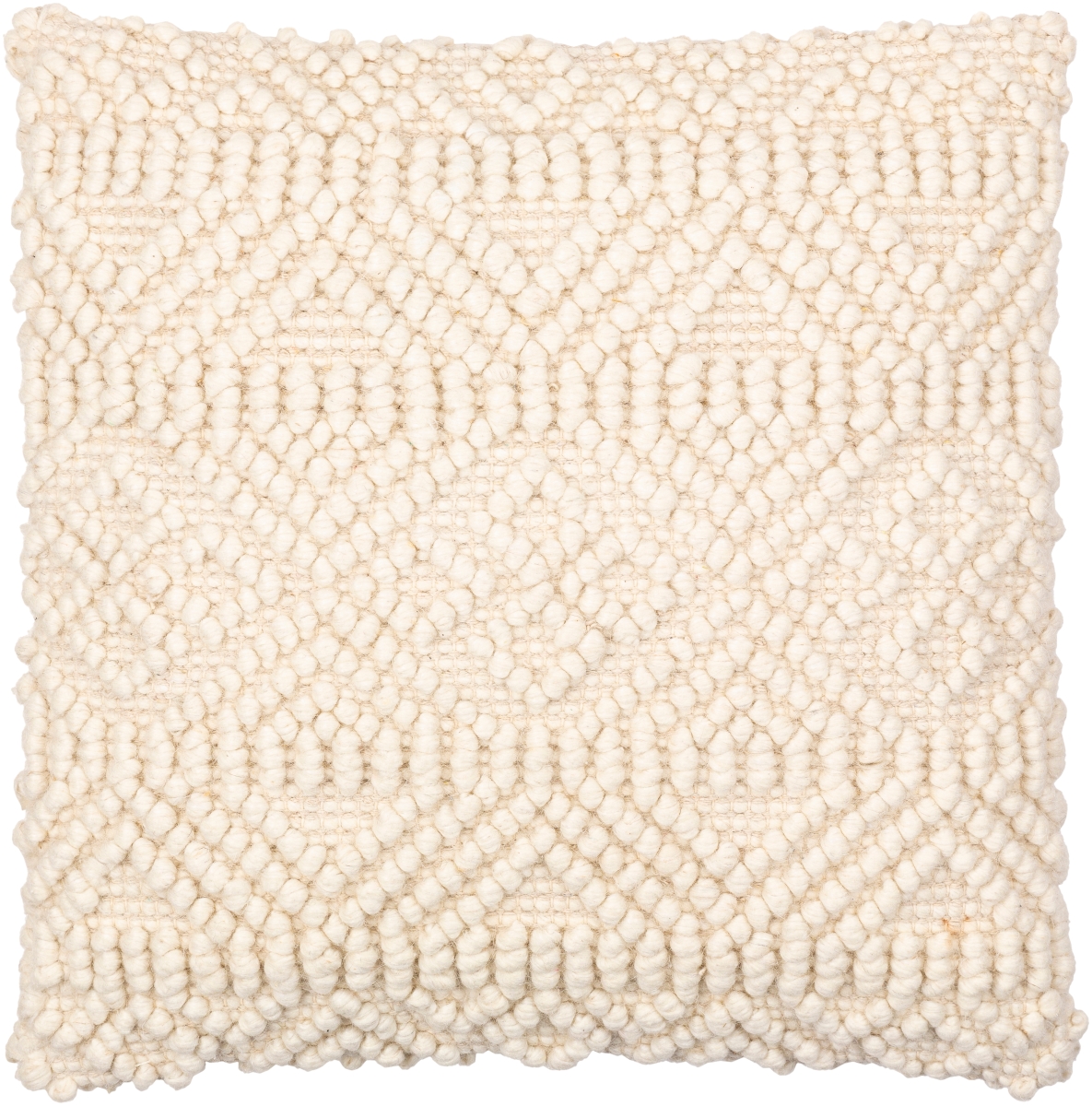 Picture of Livabliss HYG004-2020P 20 x 20 in. Hygge Square Pillow Cover, Cream - Polyester Insert