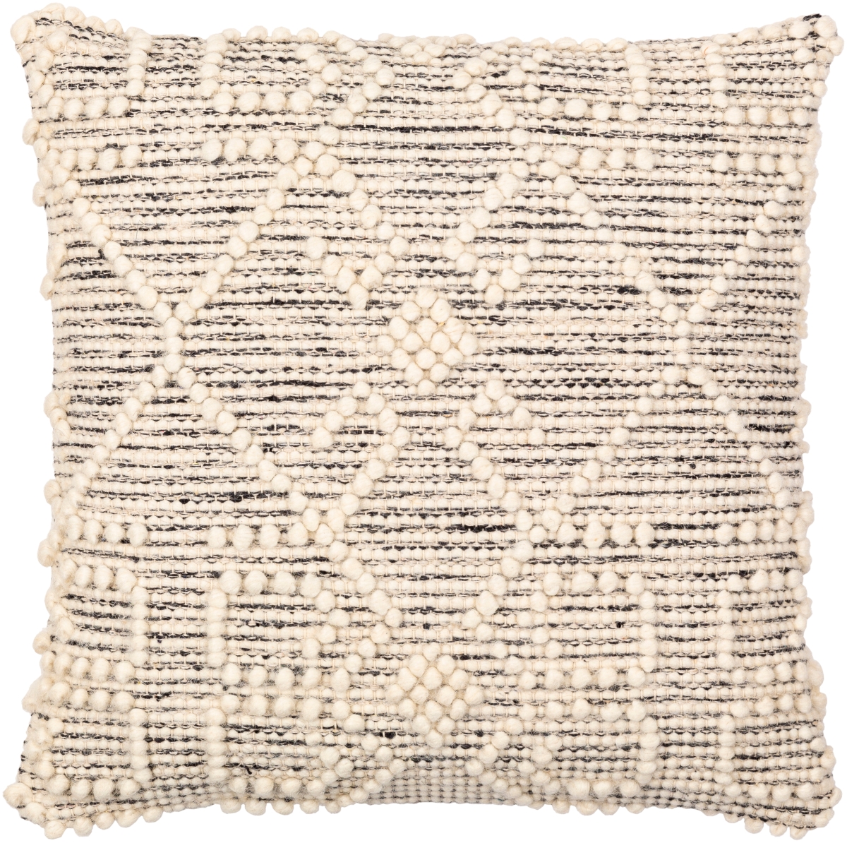 Picture of Livabliss HYG006-2020D 20 x 20 in. Hygge Square Pillow Cover&#44; Cream & Light Beige - Down Insert