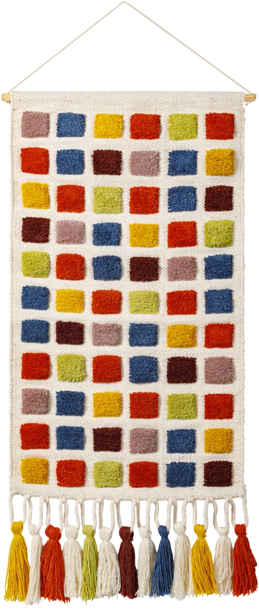 CFG1000-4020 40 x 20 in. Colorful Grid CFG-1000 Modern Rectangle Wall Hanging, Multi Color