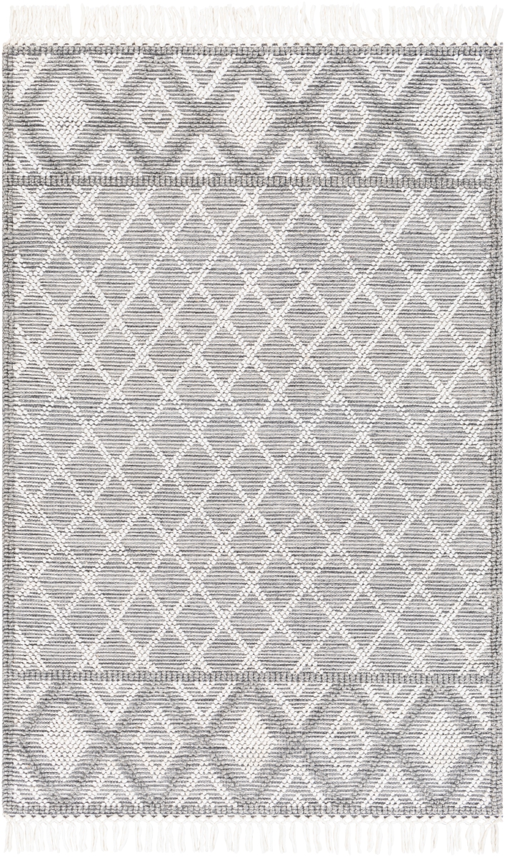 FLE2300-912 9 x 12 ft. Fleur Rectangle Area Rug, Gray