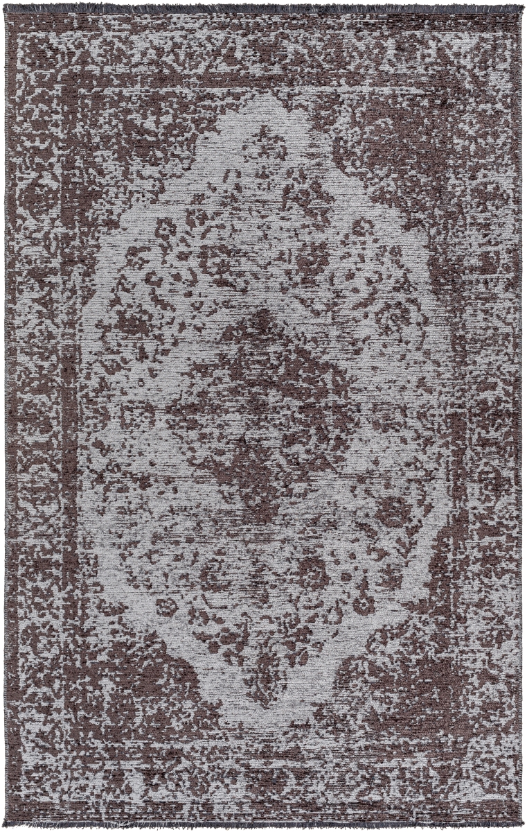TCN2302-4117 4 ft. 11 in. x 7 ft. Toscana Rectangle Area Rug, Charcoal & Slate