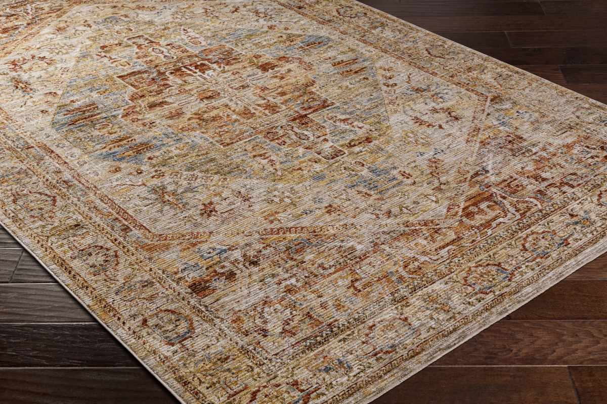 IAL2300-710RD 7 ft. 10 in. x 7 ft. 10 in. Naila IAL-2300 Machine Woven Traditional Round Rug, Multi Color