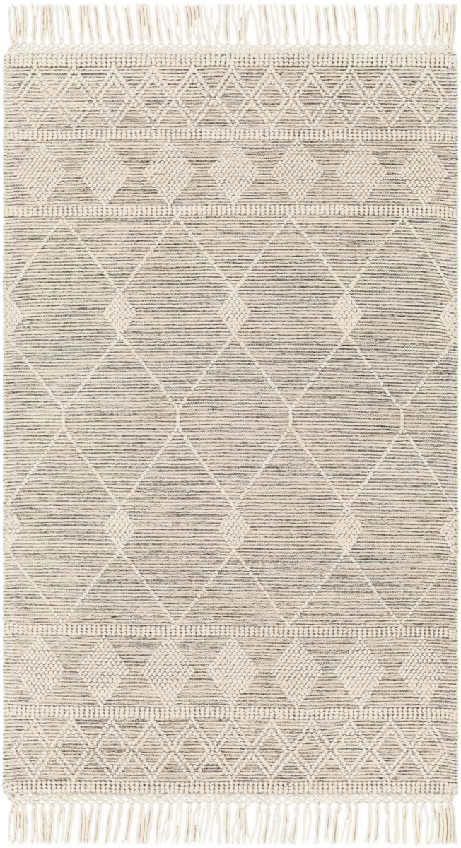 HMG2301-25 2 x 5 ft. Hemingway Hand Woven Rectangle Area Rug, Light Grey