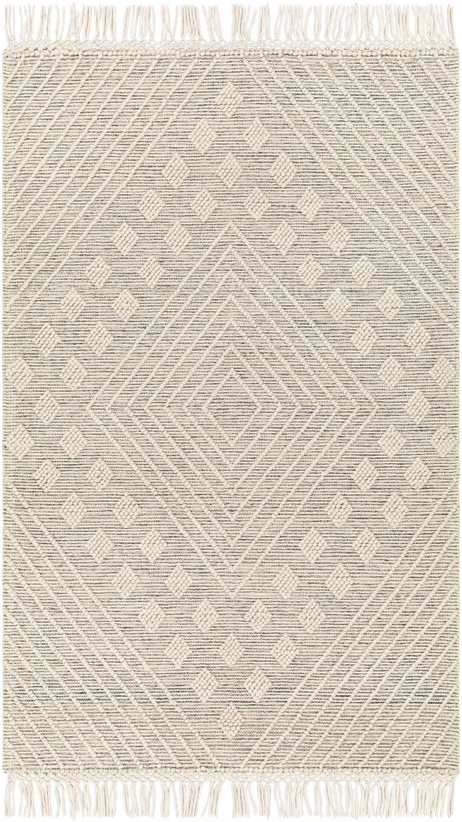 HMG2306-2339 2 ft. 3 in. x 3 ft. 9 in. Hemingway Rectangle Hand Woven Rug, Light Cream