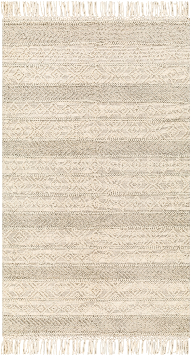 HMG2309-25 2 x 5 ft. Hemingway Rectangle Hand Woven Rug, Light Beige