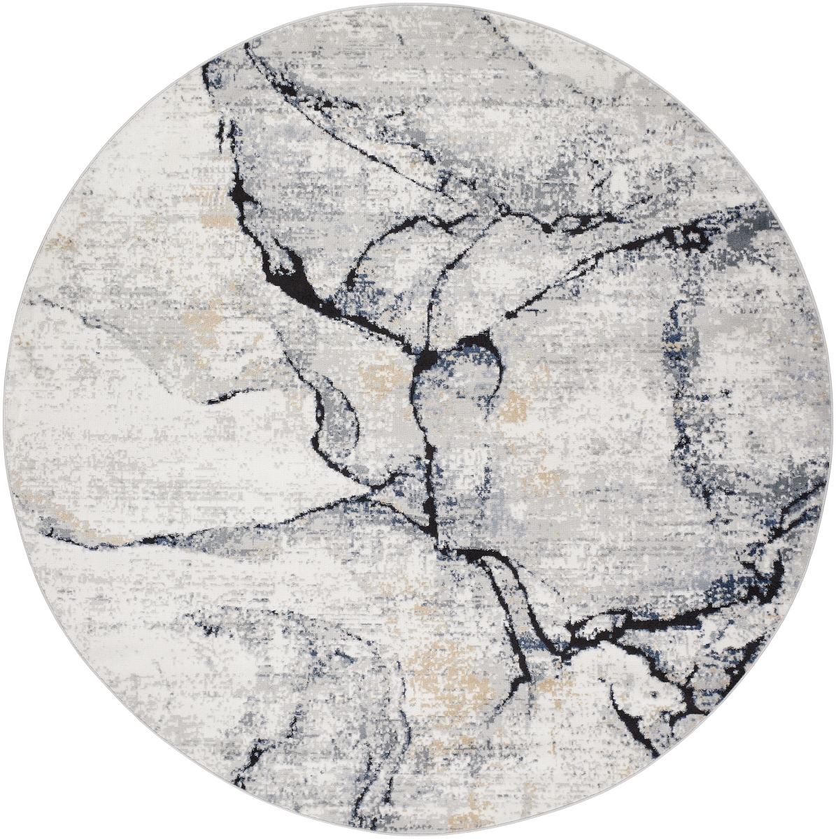 JLO2316-710RD 7 ft. 10 in. x 7 ft. 10 in. Jolie JLO-2316 Modern Machine Woven Round Rug, Multi Color