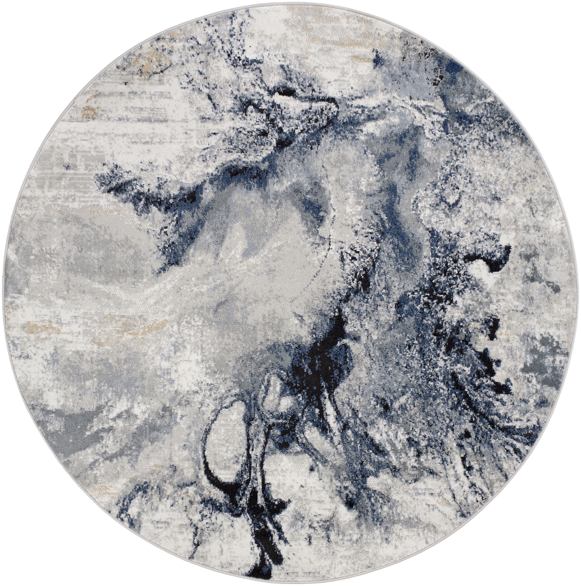 JLO2320-710RD 7 ft. 10 in. x 7 ft. 10 in. Jolie JLO-2320 Modern Machine Woven Round Rug, Multi Color