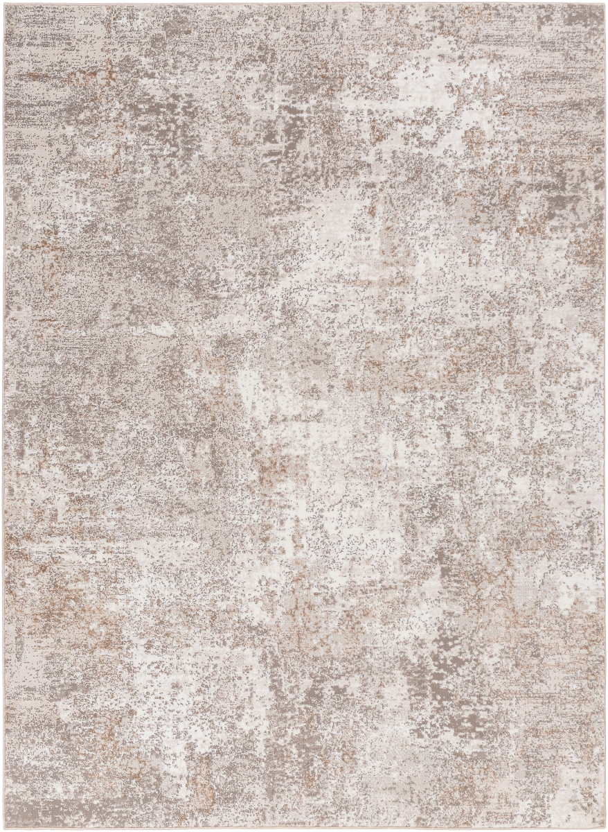AGP2302-679 6 ft. 7 in. x 9 ft. Allegro plus Machine Woven Rectangle Area Rug, Light Grey