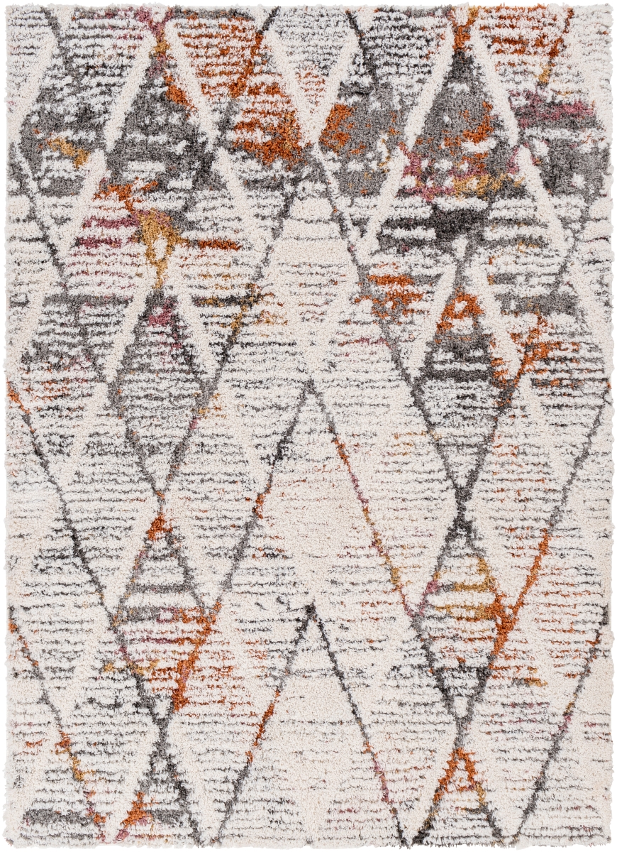 PRI2303-679 6 ft. 7 in. x 9 ft. Polaris Rectangle Area Rug, Multi Color