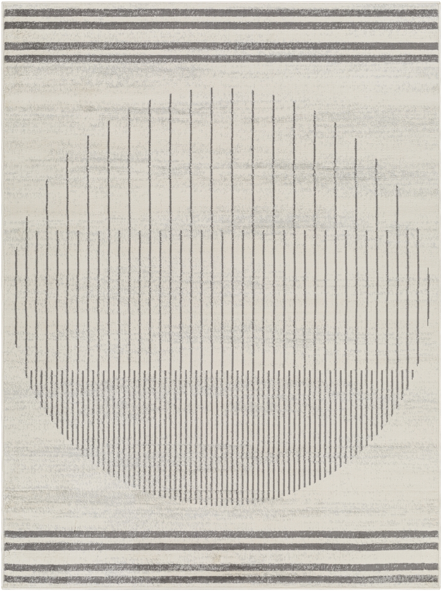 FSA2368-710RD 7 ft. 10 in. x 7 ft. 10 in. Floransa FSA-2368 Modern Machine Woven Round Rug, Multi Color