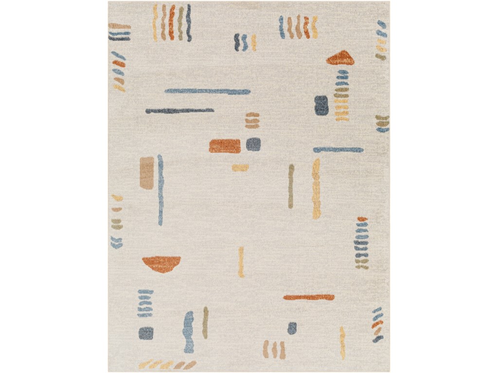 LLL2313-679 6 ft. 7 in. x 9 ft. Lillian Rectangle Area Rug, Multi Color