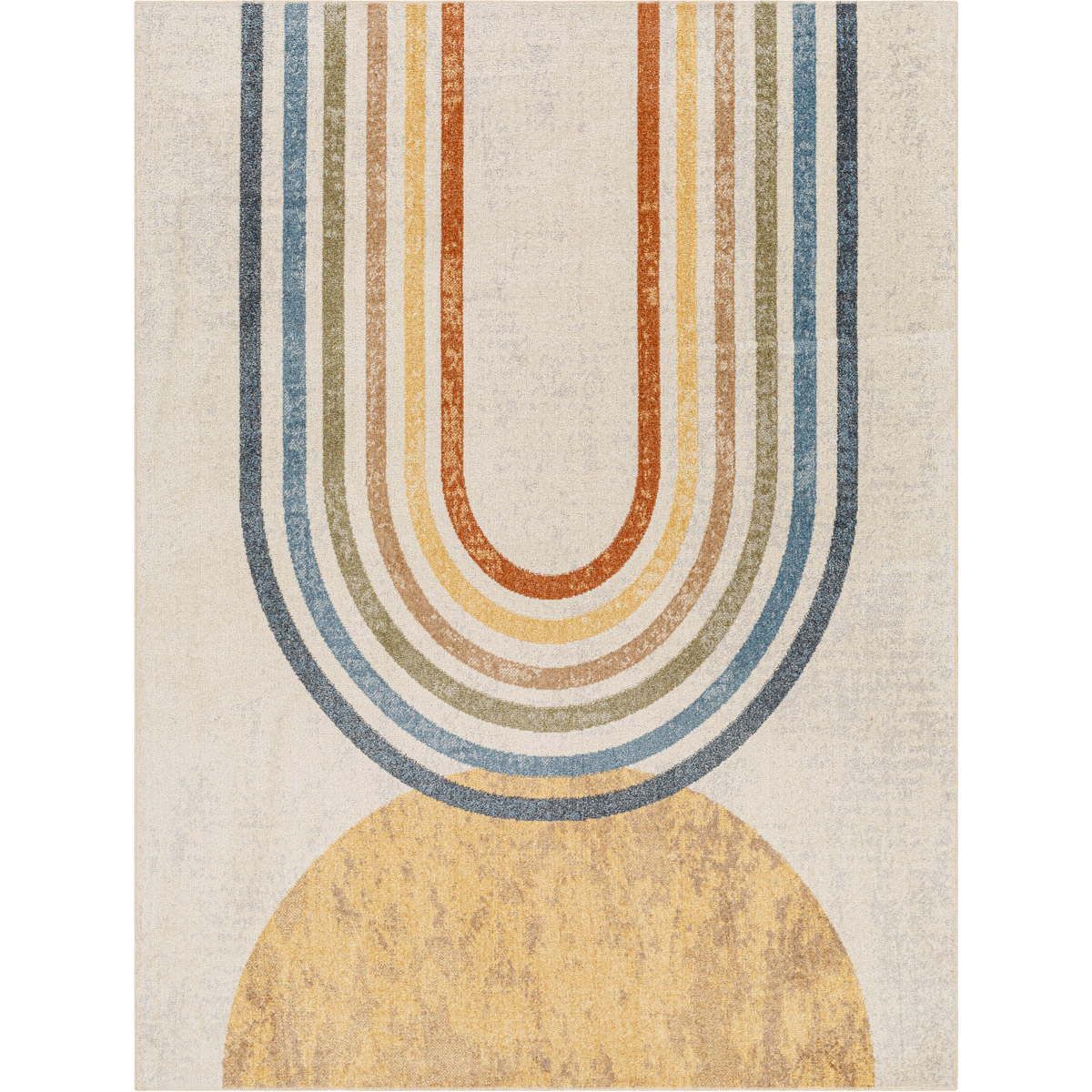 LLL2314-679 6 ft. 7 in. x 9 ft. Lillian Rectangle Area Rug, Multi Color