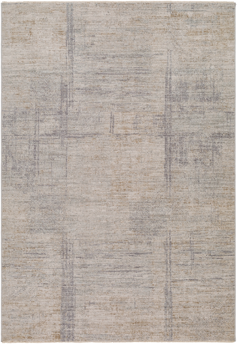 AVT2361-710RD 7 ft. 10 in. x 7 ft. 10 in. Avant Garde Modern Machine Woven Round Rug, Charcoal