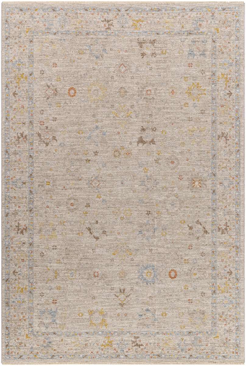 AVT2368-710RD 7 ft. 10 in. x 7 ft. 10 in. Avant Garde Traditional Machine Woven Round Rug, Taupe