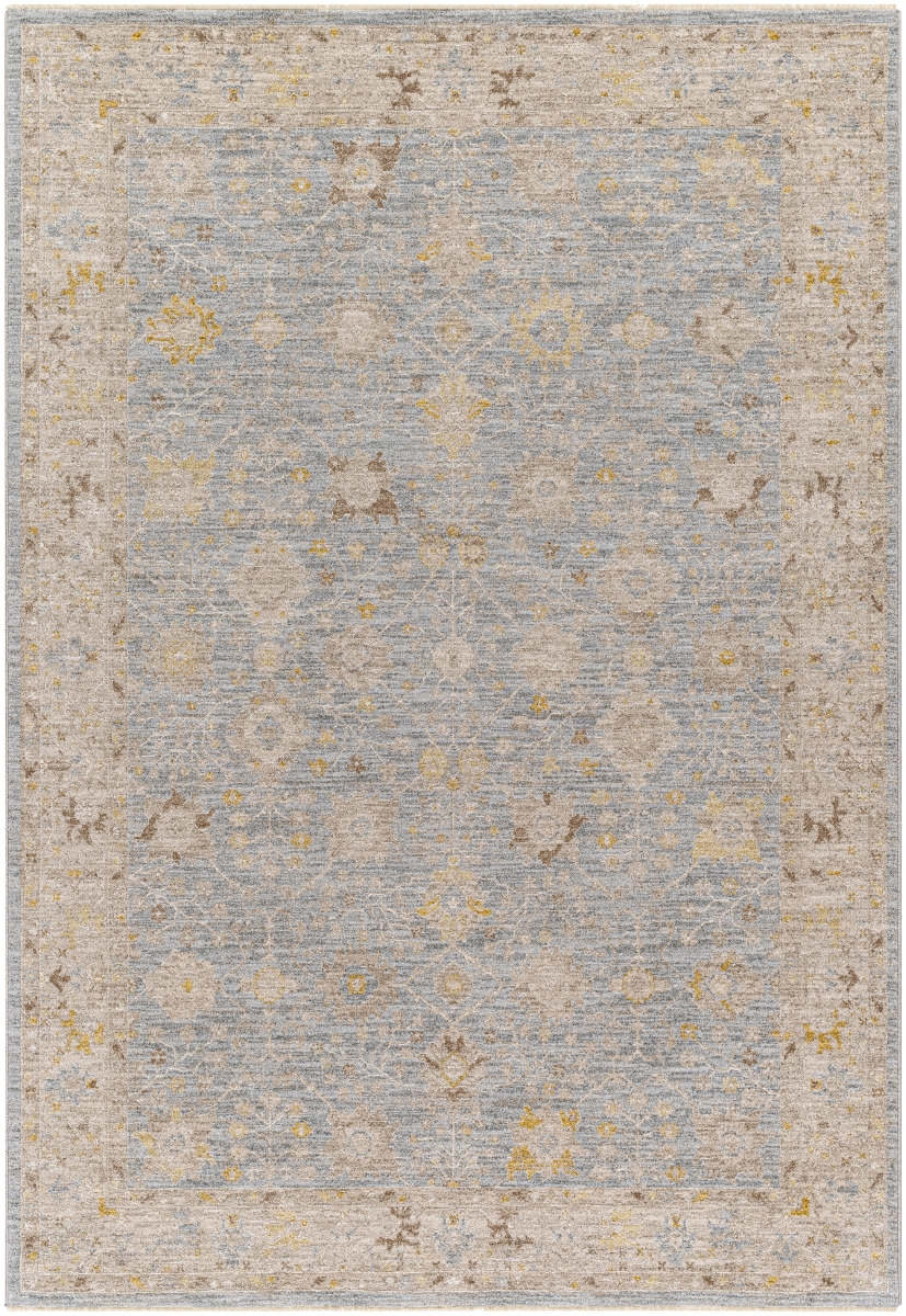 AVT2369-710RD 7 ft. 10 in. x 7 ft. 10 in. Avant Garde Traditional Machine Woven Round Rug, Taupe