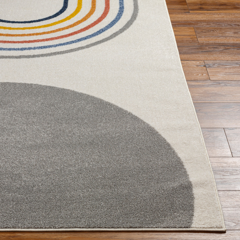 DEP2308-679 6 ft. 7 in. x 9 ft. Delphi Rectangle Area Rug, Multi Color