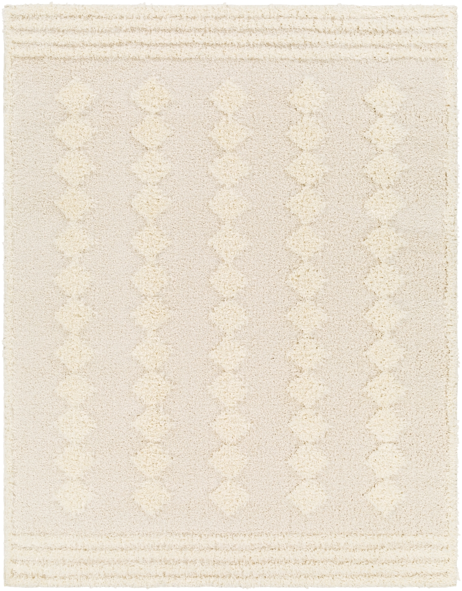 RDO2319-71010 7 ft. 10 in. x 10 ft. Rodos Rectangle Hand Woven Rug, Cream