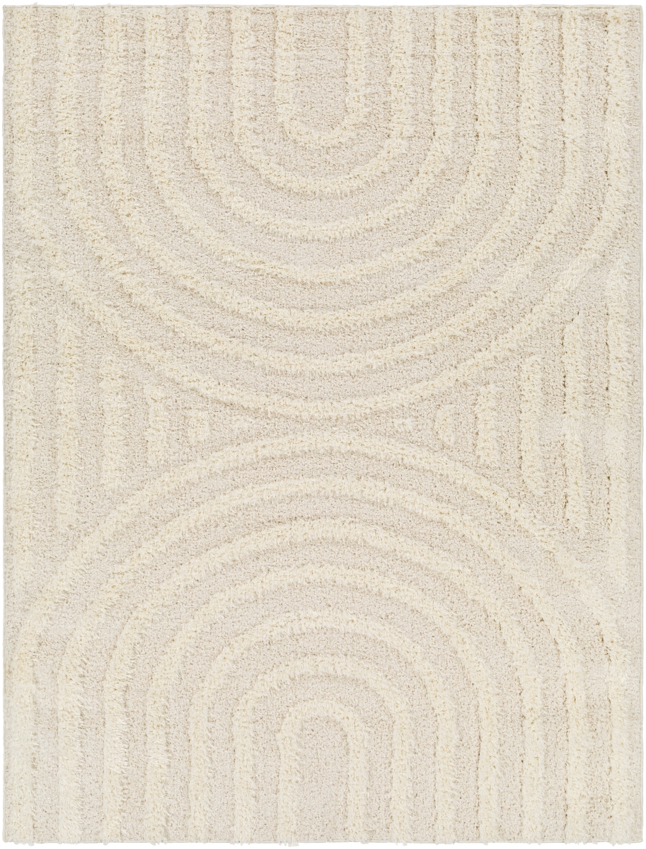 RDO2328-537 5 ft. 3 in. x 7 ft. Rodos Rectangle Hand Woven Rug, Beige & Cream