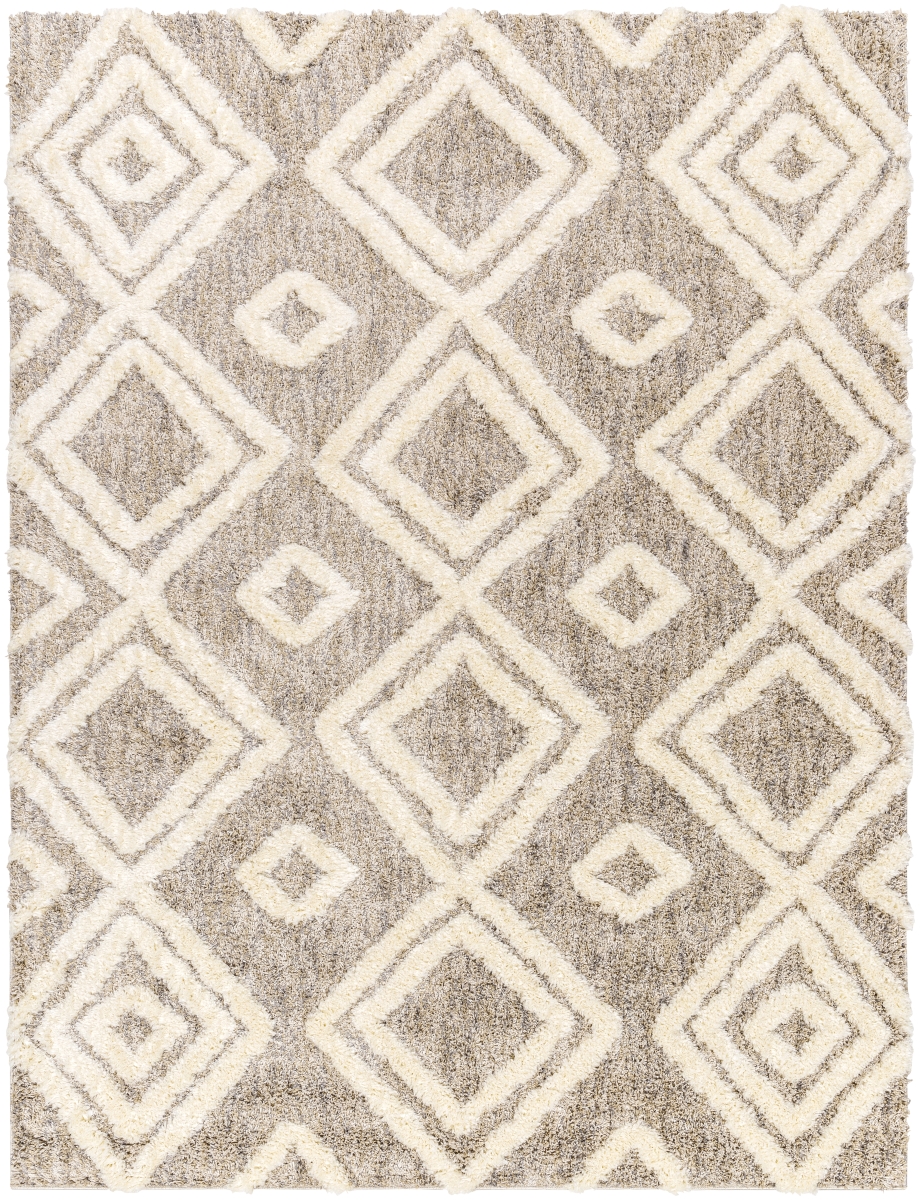 FLD2308-537 5 ft. 3 in. x 7 ft. Florida Global Machine Woven Rectangle Area Rug, Oatmeal
