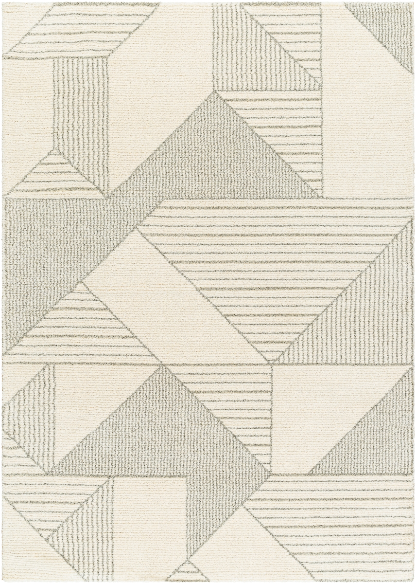 Rugs GVC2314-912 9 ft. x 12 ft. Gavic Rectangular Area Rug, Beige & Gray