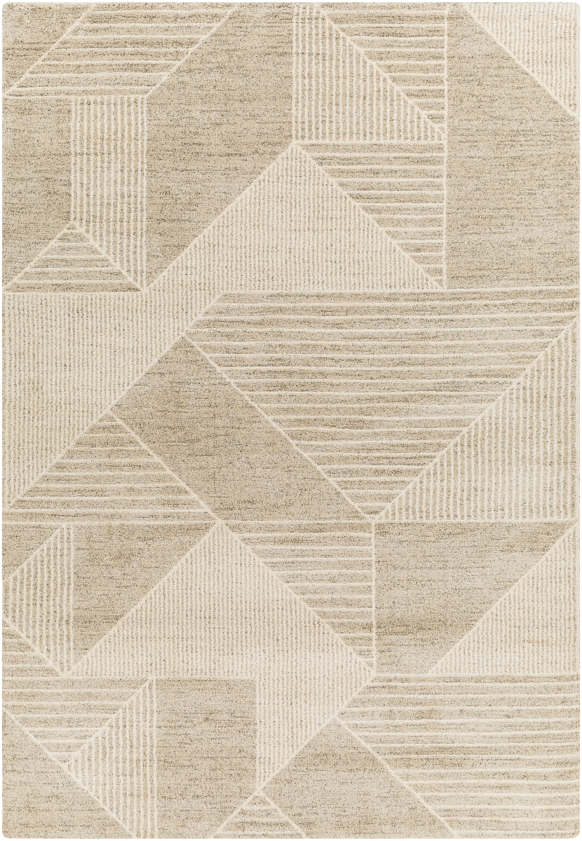 Rugs GVC2315-912 9 ft. x 12 ft. Gavic Rectangular Area Throw Rug, Beige & Brown