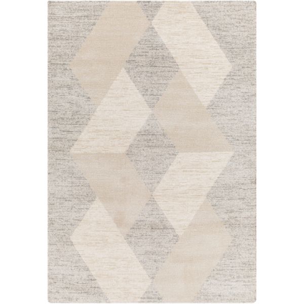 GVC2316-23 2 x 3 ft. Gavic Machine Woven Polyester & Polypropylene Rectangle Area Rug, Ivory, Medium Gray & Light Beige