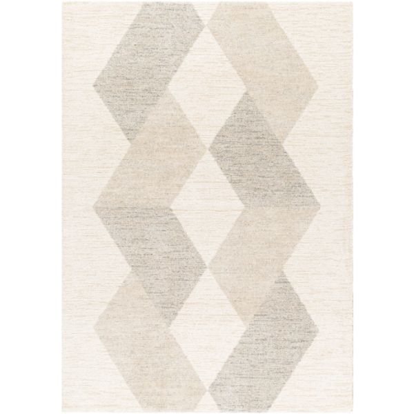 GVC2317-23 2 x 3 ft. Gavic Machine Woven Polyester & Polypropylene Rectangle Area Rug, Ivory, Medium Gray & Light Beige