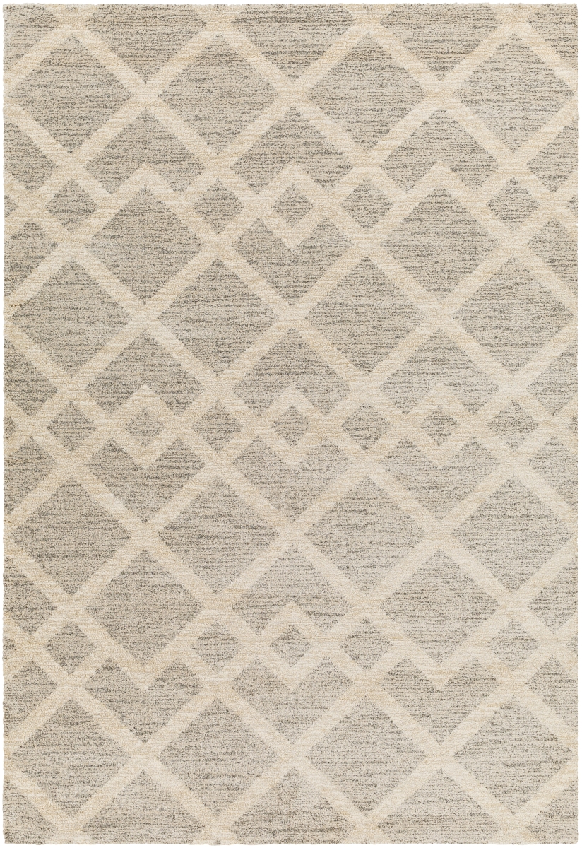 Rugs GVC2318-912 9 ft. x 12 ft. Gavic High Pile Rectangular Area Throw Rug, Beige & Gray