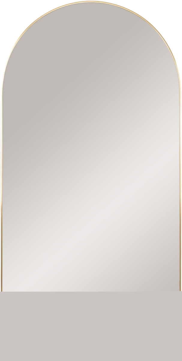 RAY013-3672 36 x 72 in. Aranya Modern Arch & Crowned Top Mirror, Gold