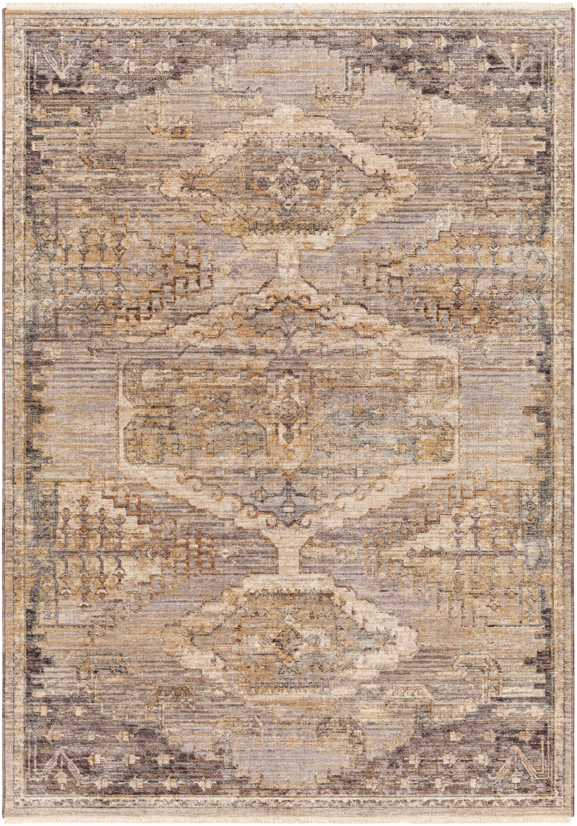 Rugs AAD2303-279 2 ft. 7 in. x 9 ft. Aida Rectangle Machine Woven Area Rug, Beige, Brown & Gray
