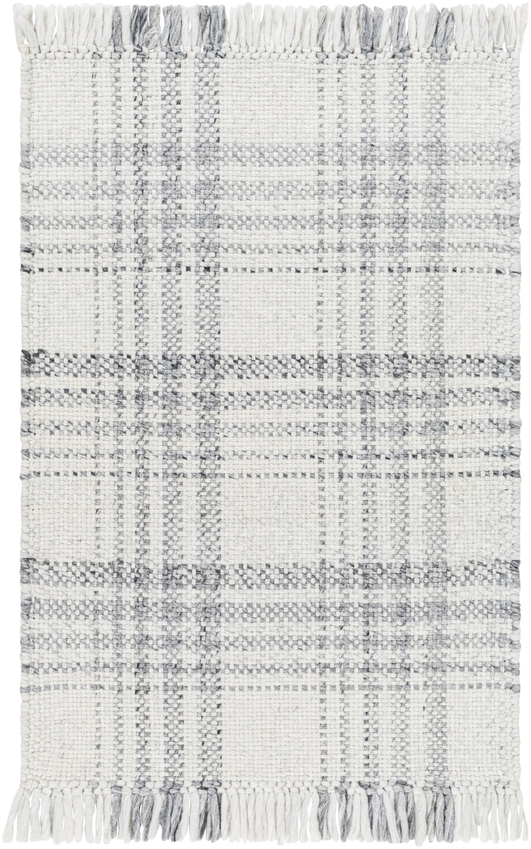 PRM2303-1218 12 x 18 ft. Rectangle Area Rug, Off-White, Medium Gray & Gray