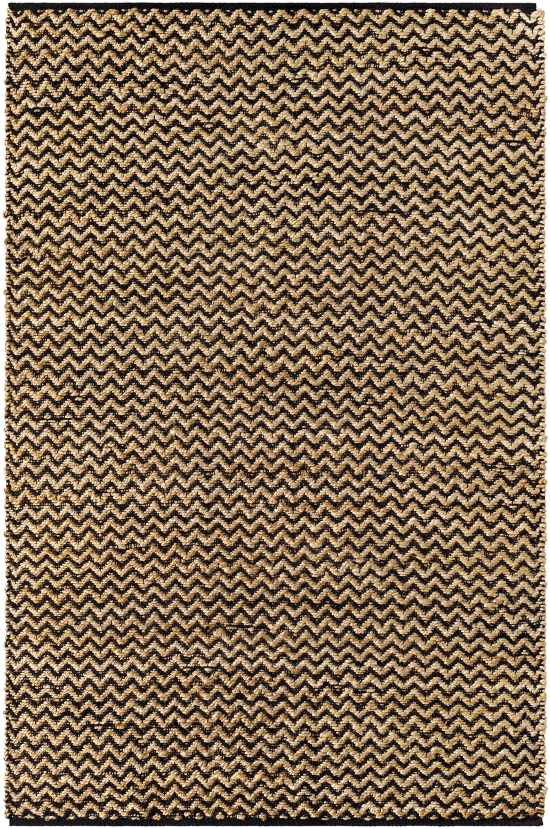 SNK2302-810 8 x 10 ft. Selanik Hand Woven Rectangle Area Rug, Beige & Black