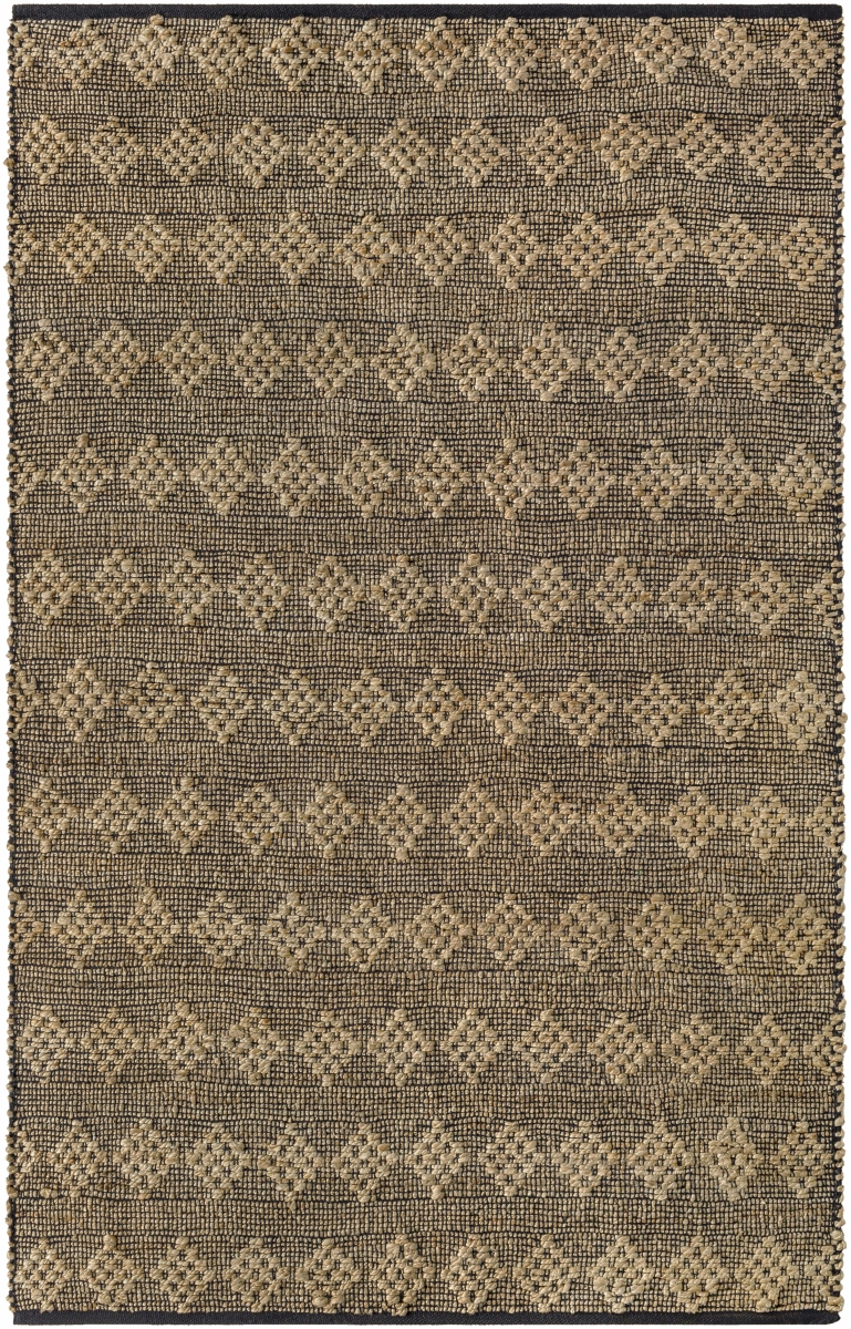 SNK2303-69 6 x 9 ft. Selanik Hand Woven Rectangle Area Rug, Beige & Black