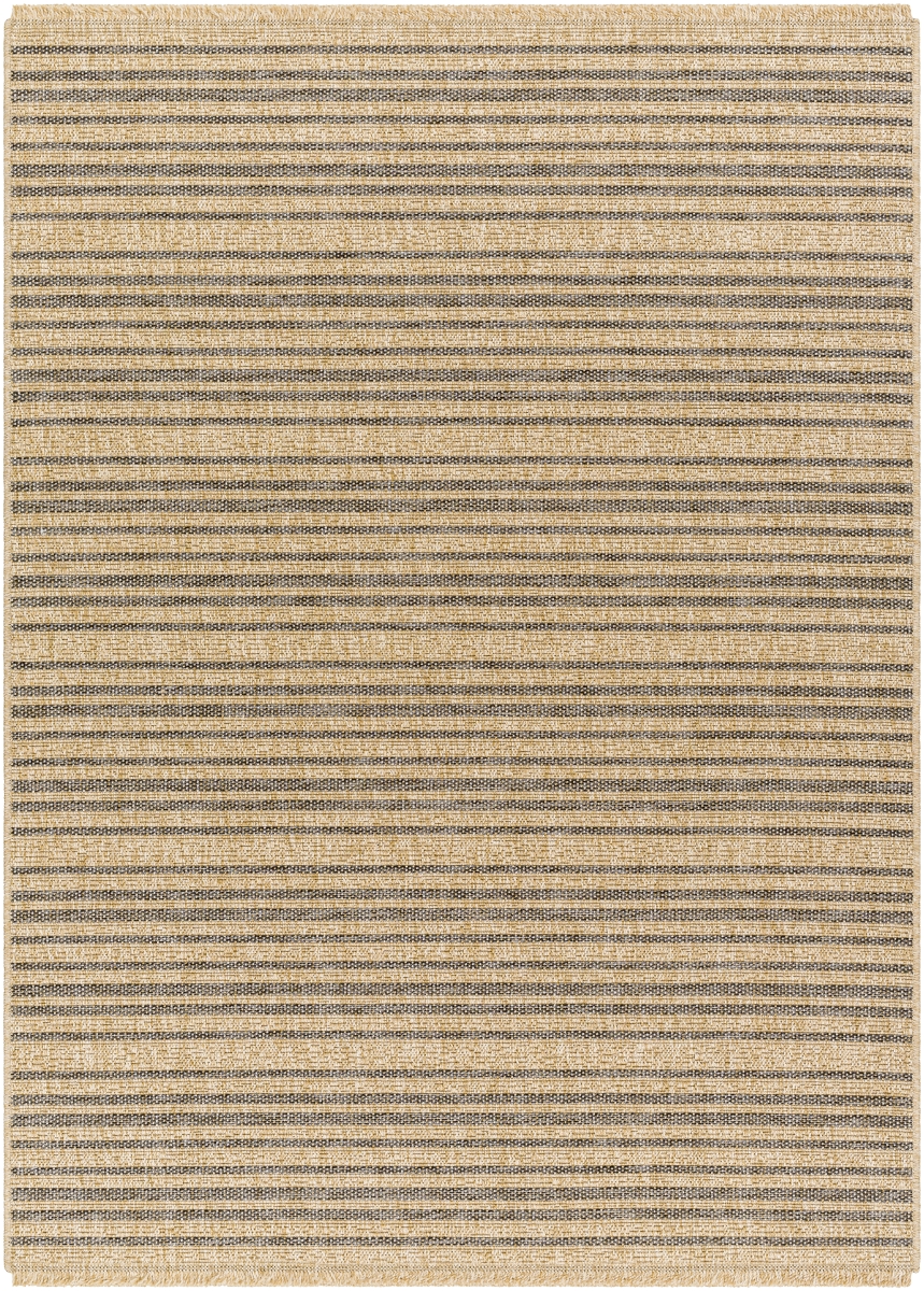 MGE2308-71010 7 ft. 10 in. x 10 ft. Mirage Machine Woven Cottage Rectangle Area Rug, Tan & Black