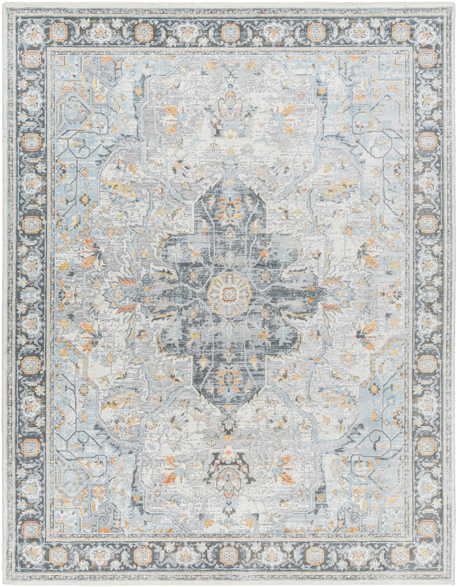 Rugs HSL2307-710RD 7 ft. 10 in. Hassler Medium Pile Round Area Rug, Brown, Gray & White