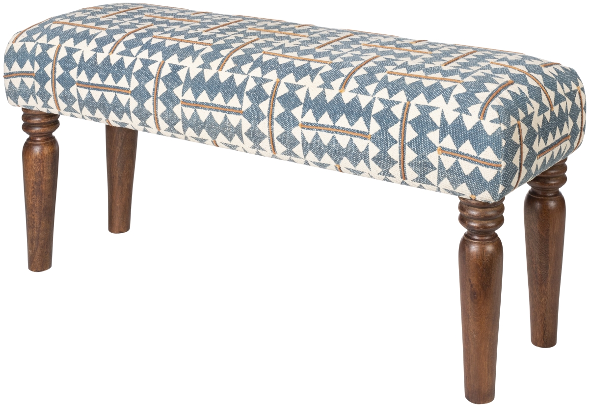 DKR-001 18 x 45 x 15 in. Dakar Cotton, Foam & Wood Bench, Brown