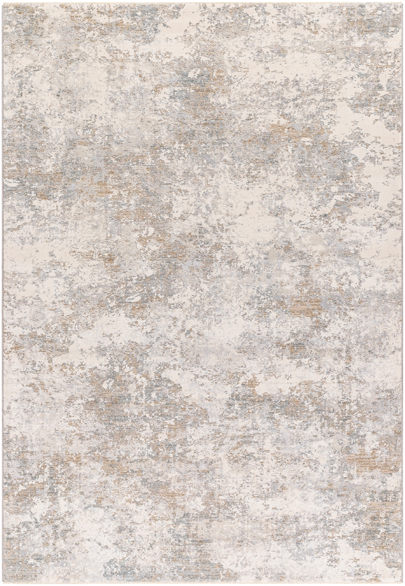 Rugs BWK2322-2710 2 ft. 7 in. x 10 ft. Brunswick Machine Woven Rectangular Rug, Beige, Gray & White