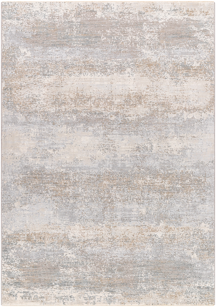 Rugs BWK2326-2710 2 ft. 7 in. x 10 ft. Brunswick Medium Pile Rectangular Rug, Beige, Gray & White