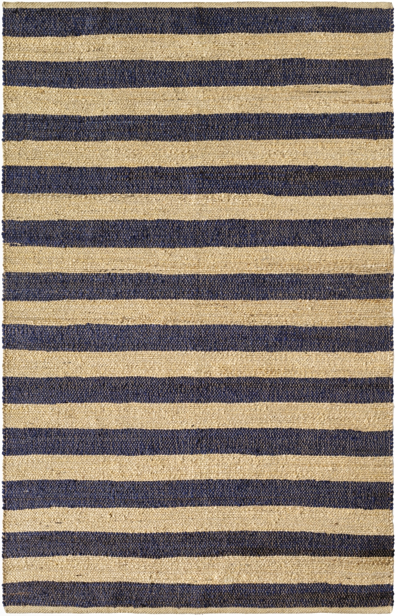 ATA2302-810 8 x 10 ft. Atina Hand Woven Rectangle Area Rug, Navy & Beige