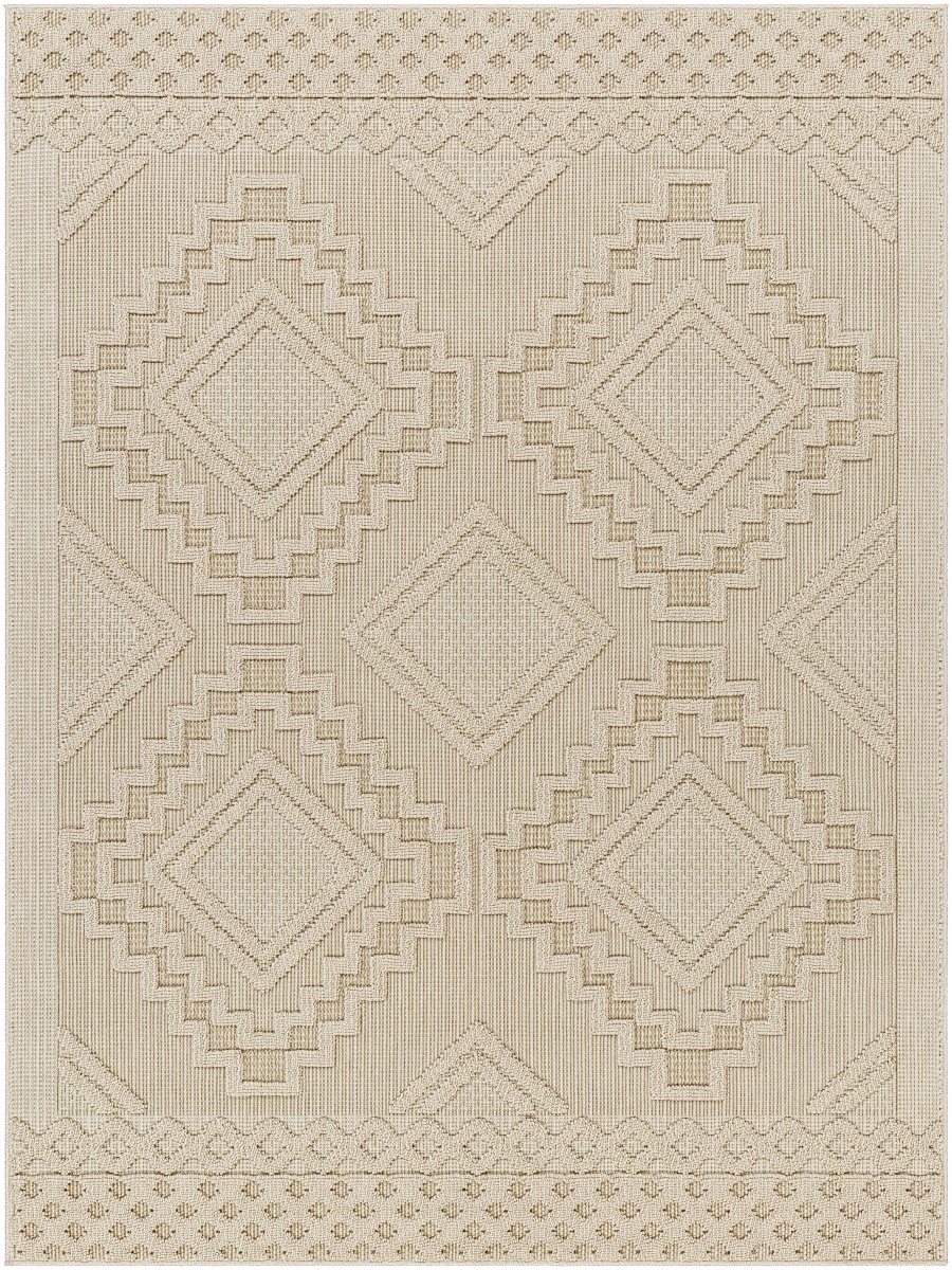 RPT2306-2773 2 ft. 7 in. x 7 ft. 3 in. Rockport Machine Woven Runner Rug, Ivory & Tan -  Livabliss