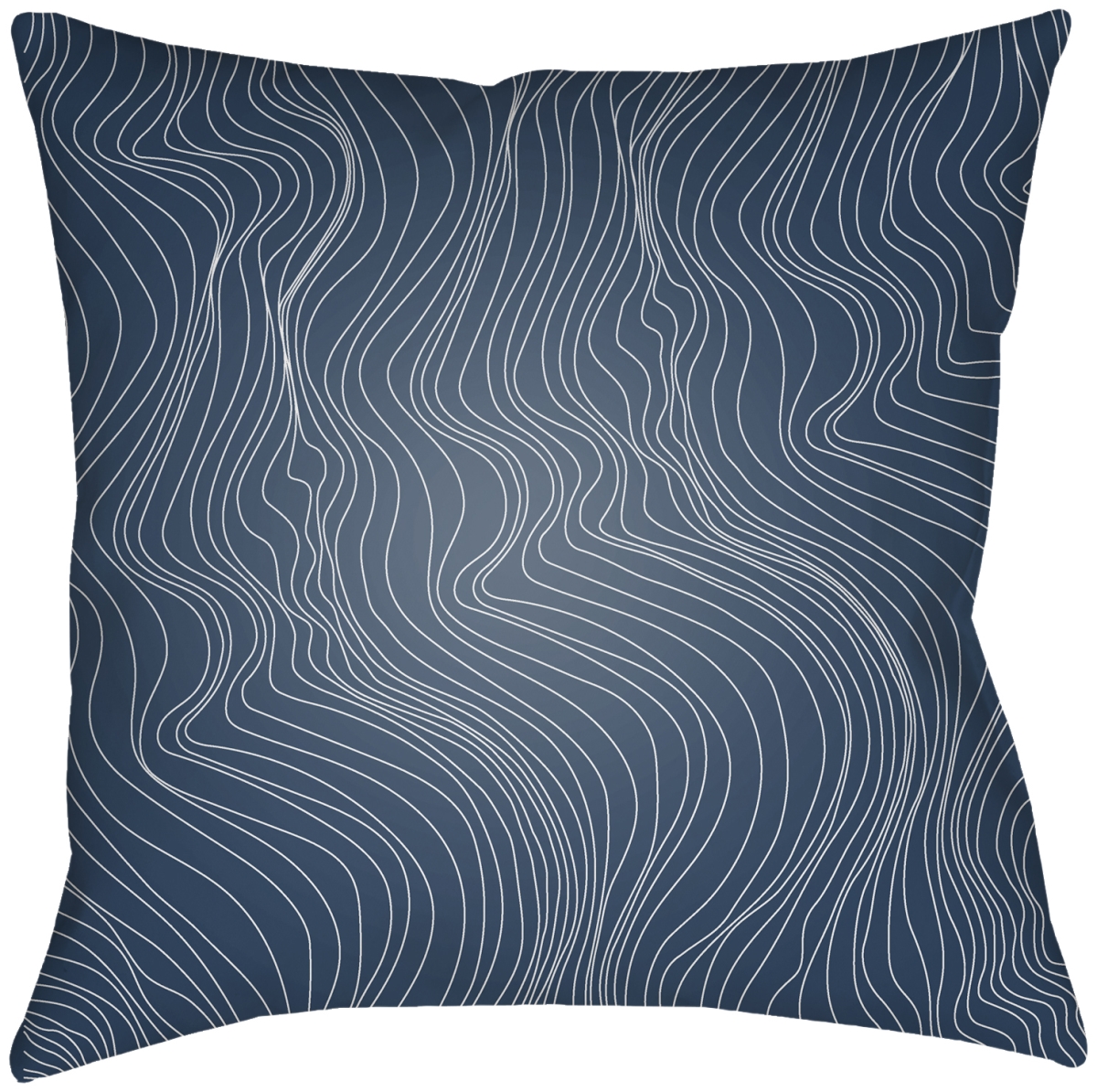 MNL001-1818 18 x 18 in. Modern Lines MNL-001 Square Accent Pillow, Dark Blue & White
