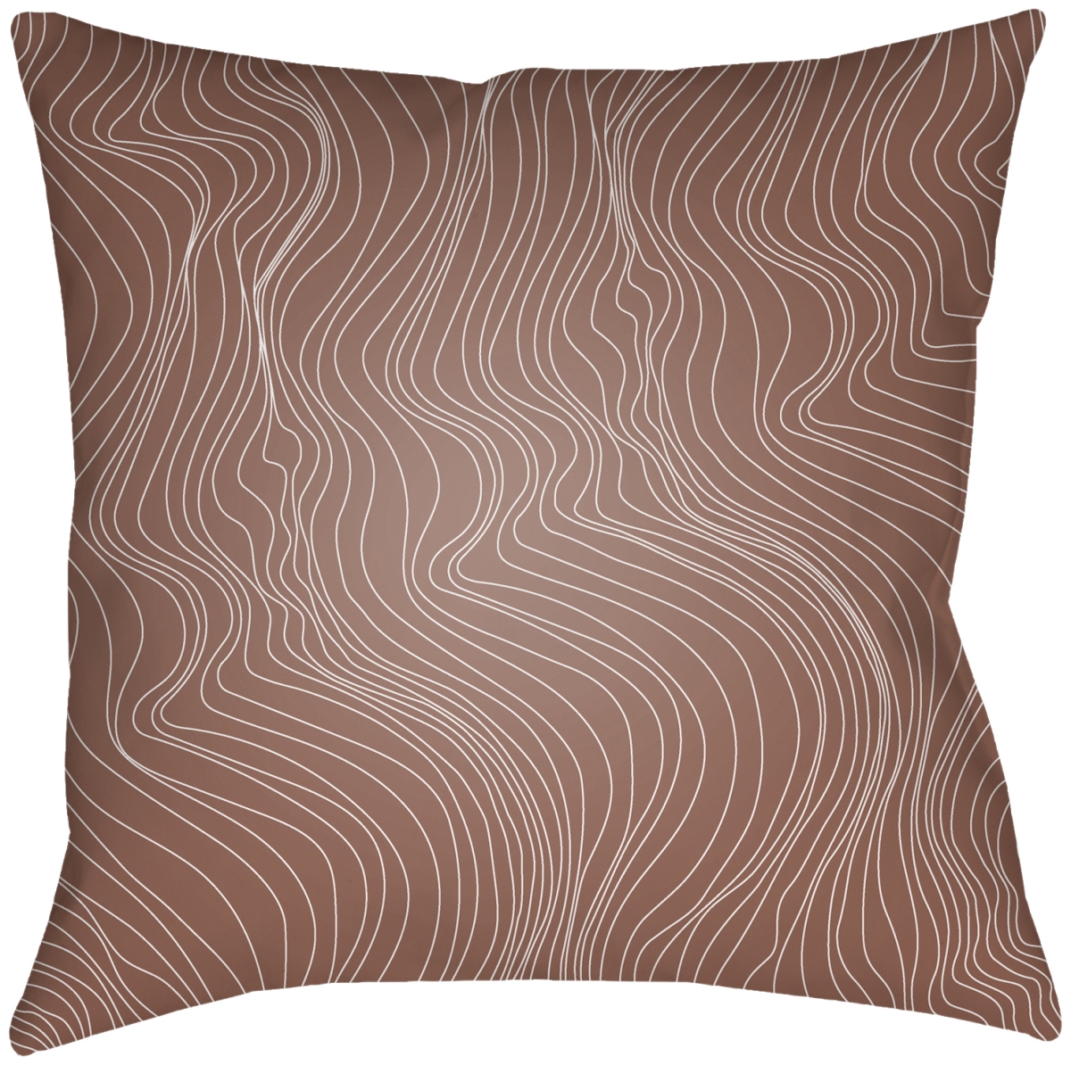 MNL002-2020 20 x 20 in. Modern Lines MNL-002 Square Accent Pillow, Medium Brown & White